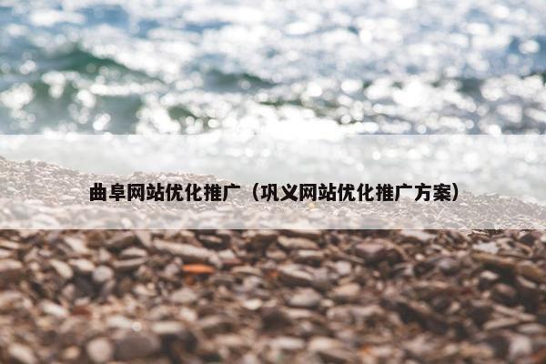 曲阜网站优化推广（巩义网站优化推广方案）