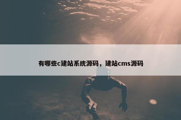 有哪些c建站系统源码，建站cms源码