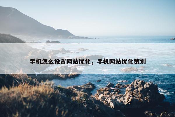 手机怎么设置网站优化，手机网站优化策划