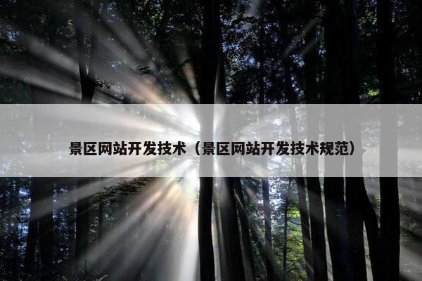 景区网站开发技术（景区网站开发技术规范）