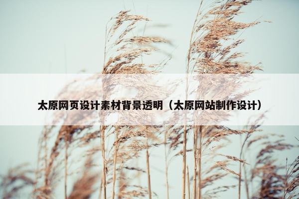 太原网页设计素材背景透明（太原网站制作设计）