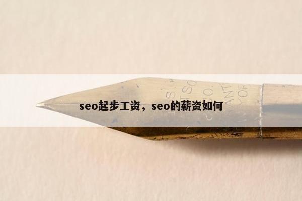 seo起步工资，seo的薪资如何