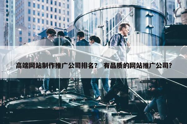 高端网站制作推广公司排名？ 有品质的网站推广公司？