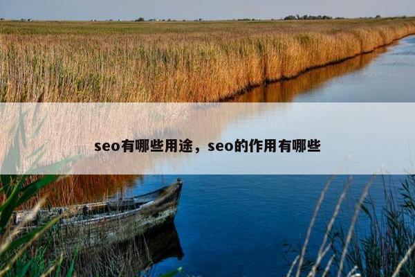 seo有哪些用途，seo的作用有哪些