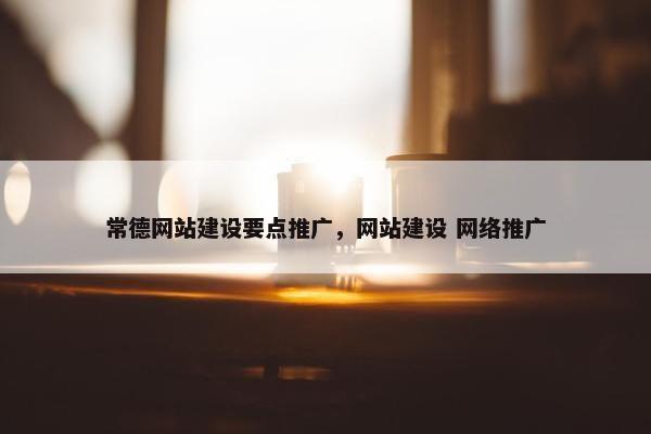 常德网站建设要点推广，网站建设 网络推广
