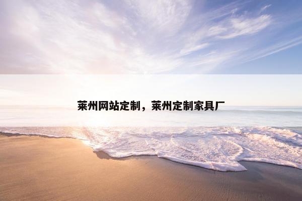 莱州网站定制，莱州定制家具厂