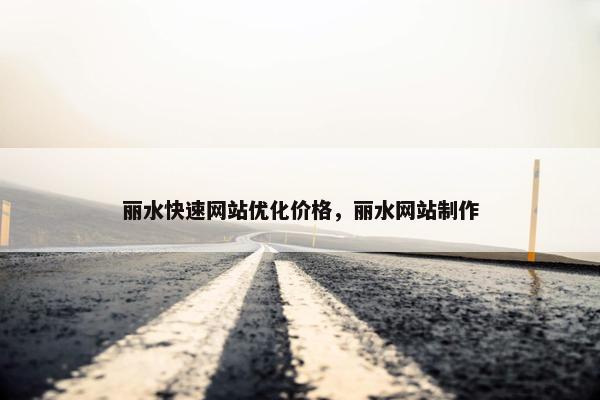 丽水快速网站优化价格，丽水网站制作