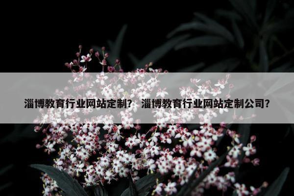 淄博教育行业网站定制？ 淄博教育行业网站定制公司？