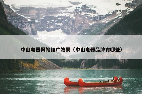中山电器网站推广效果（中山电器品牌有哪些）