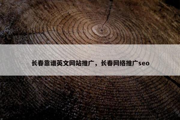 长春靠谱英文网站推广，长春网络推广seo