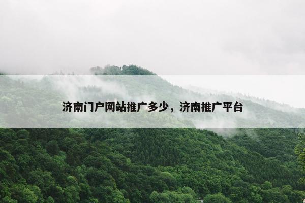 济南门户网站推广多少，济南推广平台