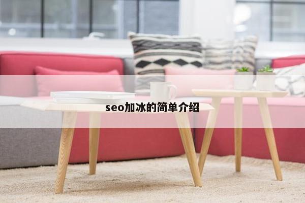 seo加冰的简单介绍