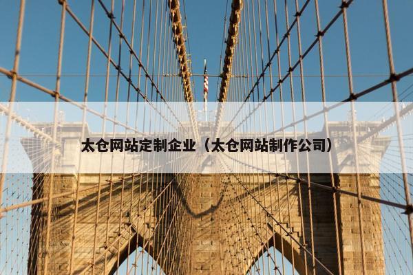 太仓网站定制企业（太仓网站制作公司）