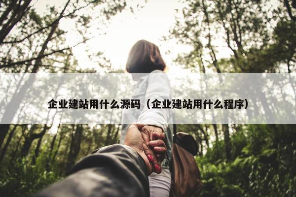企业建站用什么源码（企业建站用什么程序）