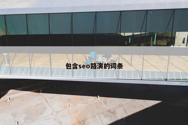 包含seo路演的词条