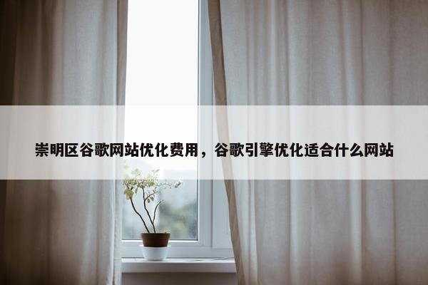 崇明区谷歌网站优化费用，谷歌引擎优化适合什么网站