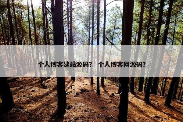 个人博客建站源码？ 个人博客网源码？
