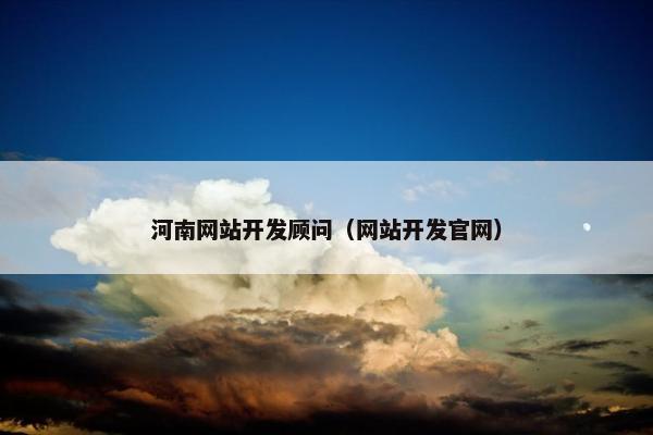 河南网站开发顾问（网站开发官网）