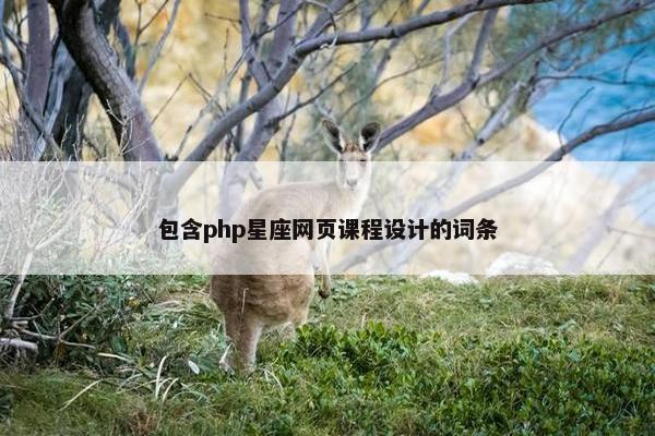 包含php星座网页课程设计的词条