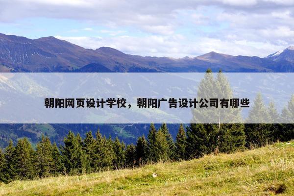 朝阳网页设计学校，朝阳广告设计公司有哪些