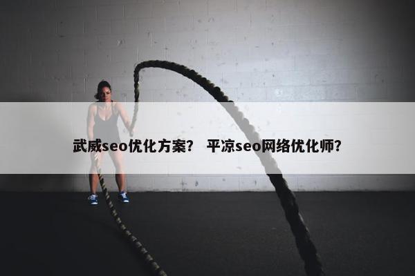 武威seo优化方案？ 平凉seo网络优化师？