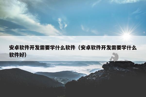 安卓软件开发需要学什么软件（安卓软件开发需要学什么软件好）