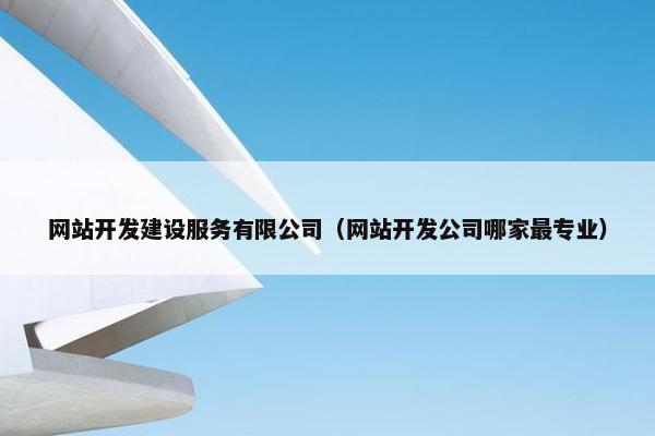 网站开发建设服务有限公司（网站开发公司哪家最专业）