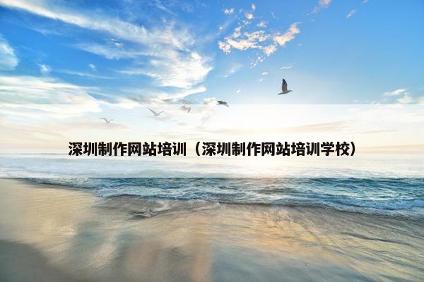 深圳制作网站培训（深圳制作网站培训学校）
