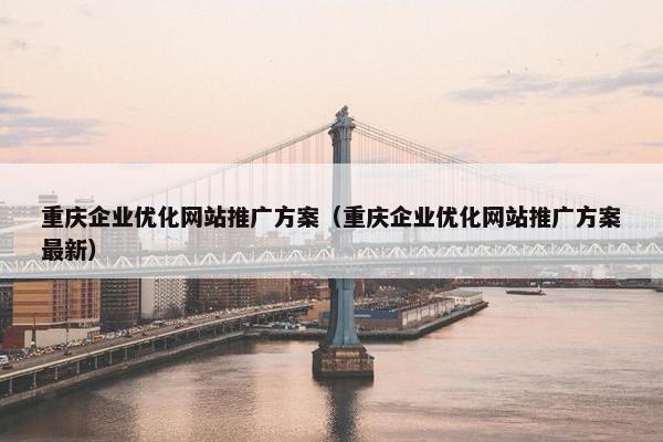 重庆企业优化网站推广方案（重庆企业优化网站推广方案最新）