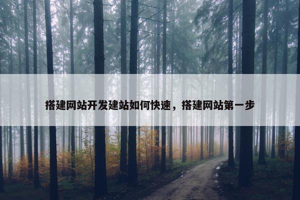 搭建网站开发建站如何快速，搭建网站第一步