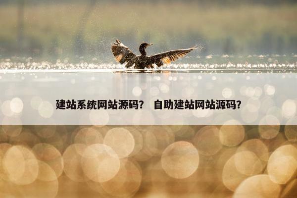 建站系统网站源码？ 自助建站网站源码？