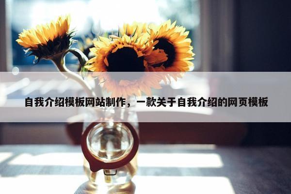 自我介绍模板网站制作，一款关于自我介绍的网页模板