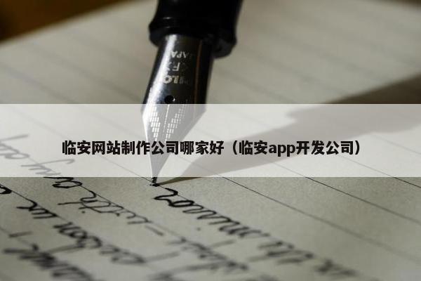 临安网站制作公司哪家好（临安app开发公司）