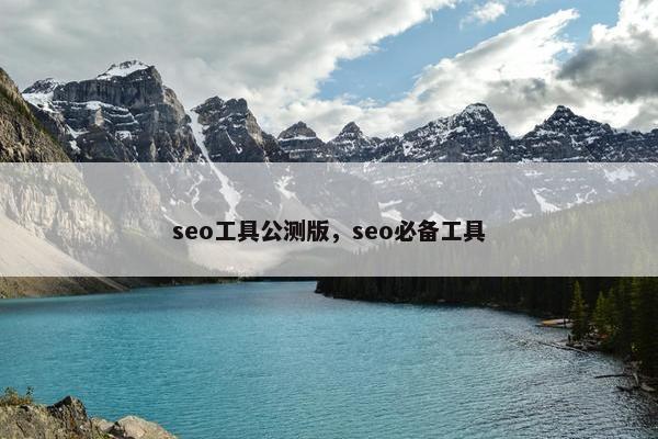 seo工具公测版，seo必备工具