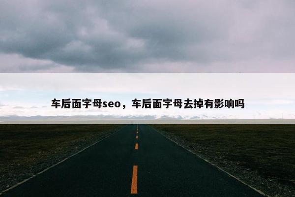 车后面字母seo，车后面字母去掉有影响吗