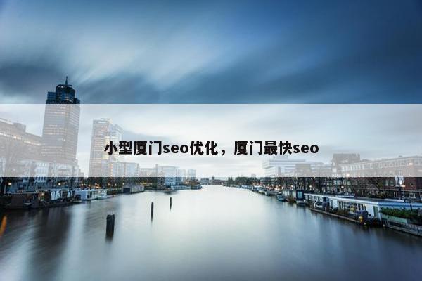 小型厦门seo优化，厦门最快seo
