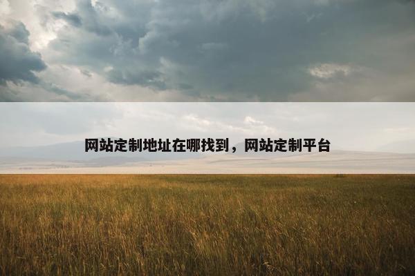 网站定制地址在哪找到，网站定制平台