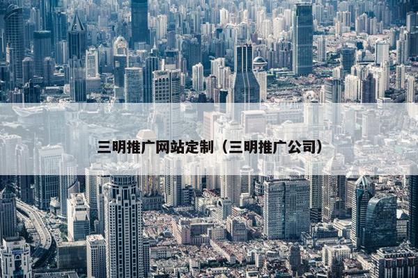 三明推广网站定制（三明推广公司）