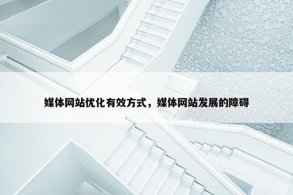 媒体网站优化有效方式，媒体网站发展的障碍