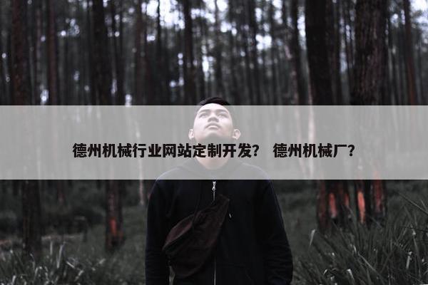 德州机械行业网站定制开发？ 德州机械厂？