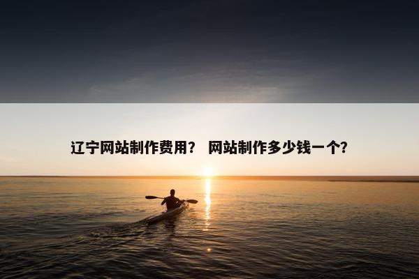 辽宁网站制作费用？ 网站制作多少钱一个？