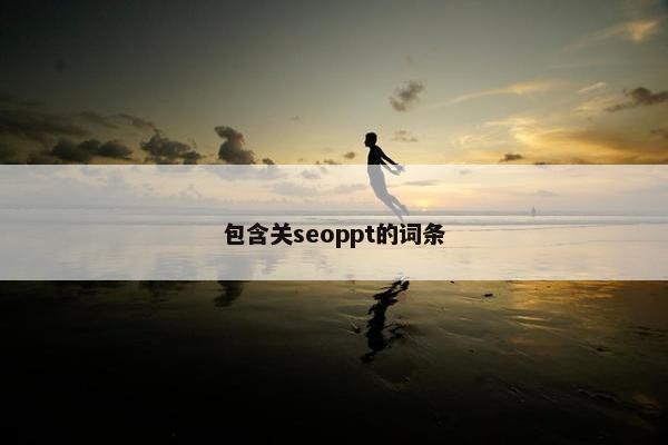 包含关seoppt的词条
