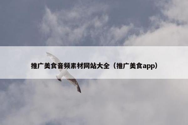 推广美食音频素材网站大全（推广美食app）