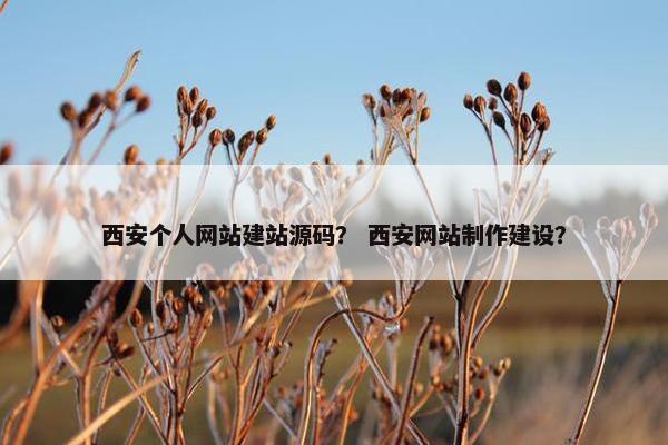 西安个人网站建站源码？ 西安网站制作建设？