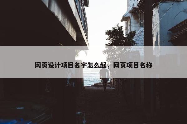 网页设计项目名字怎么起，网页项目名称