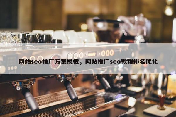 网站seo推广方案模板，网站推广seo教程排名优化