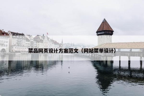 菜品网页设计方案范文（网站菜单设计）