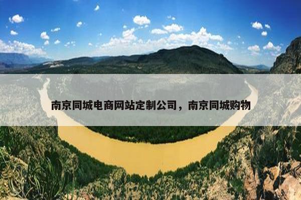 南京同城电商网站定制公司，南京同城购物