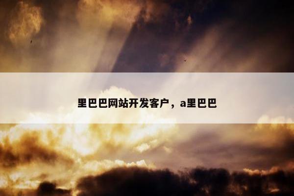 里巴巴网站开发客户，a里巴巴