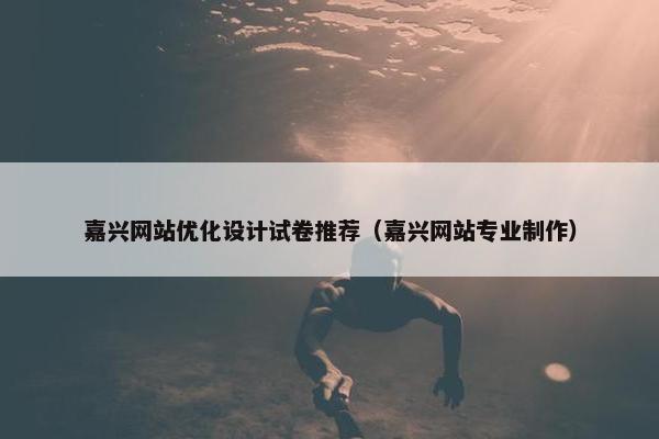 嘉兴网站优化设计试卷推荐（嘉兴网站专业制作）